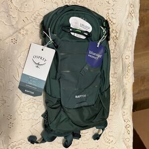 Osprey Raptor Jr Mountain Biking Backpack Hydraulics Reservoir Green NWT